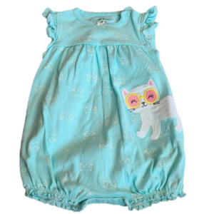 ☃️Kitty Blue Bubble Romper